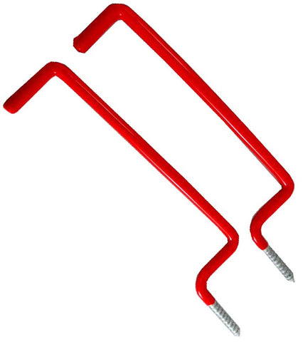 2 Piece Heavy Duty Storage Hooks - "L" Shaped - Vinyl Coating  (GRID: WP-WP8-2L-YW)