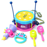 5pcs Kids Baby Roll Drum Musical Instruments Band Kit Children Toy