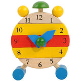 Hand Made Wooden Clock Toys for Kids Learn Time Clock Educational Toys