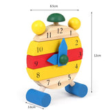 Hand Made Wooden Clock Toys for Kids Learn Time Clock Educational Toys
