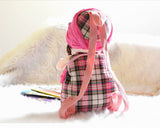 Cute Childrens Backpack For School Toddle Backpack Baby Bag, Pink Plaid