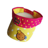 Adjustable Baby Unisex Sports Visor Sun Cap Peaked Cap Wide Brim Hat Yellow