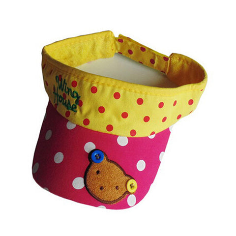 Adjustable Baby Unisex Sports Visor Sun Cap Peaked Cap Wide Brim Hat Rose Red