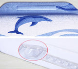 PVC Environmental Massage Bath Spa Pillow Non-skid Sucker Tub Cushion-Dolphin