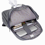 Simple Style Laptop Backpack Business Backpack Travel Bag Gray