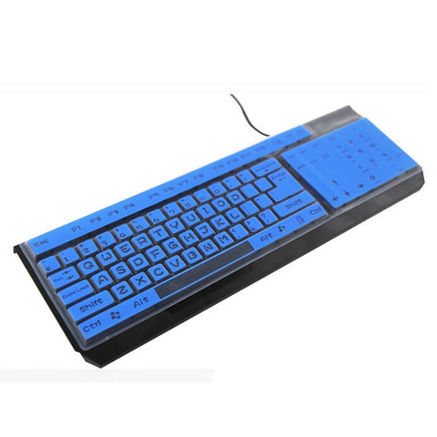 Desktop Computer Keyboard Cover Silicone Skin Keyboard Protector Blue