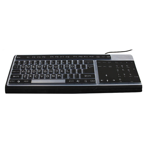 Desktop Computer Keyboard Cover Silicone Skin Keyboard Protector Black