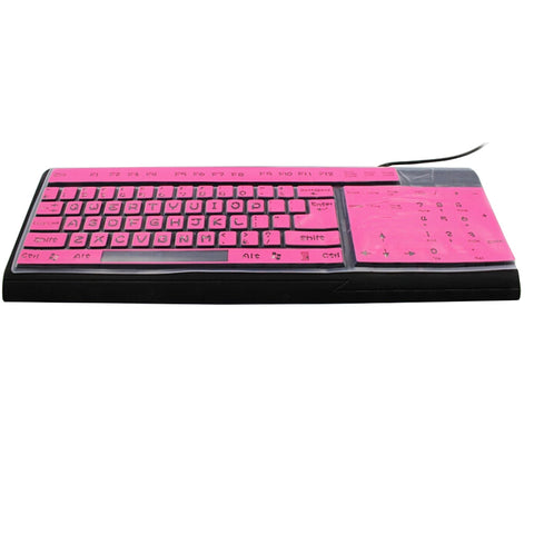 Desktop Computer Keyboard Cover Silicone Skin Keyboard Protector Pink