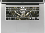 Skeleton Pirates Keyboard Stickers / Decals For MacBook (Pro 15 Inch)