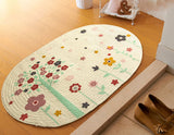 Bedroom Carpet Kitchen Bathroom Non-slip Cotton Door Mat (50x76cm, Fairy Tale)