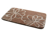 Bedroom Carpet Kitchen Bathroom Non-slip Cotton Door Mat (50x80cm,Brown)