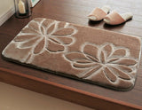 Bedroom Carpet Kitchen Bathroom Non-slip Cotton Door Mat (50x80cm,Brown)