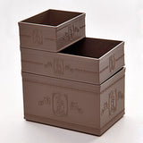 13.8x10.4x6.2cm Coffee Makeup Case Jewelry Organizer Office Supplies Holder Bin