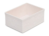 13.8x10.4x6.2cm White Makeup Case Jewelry Organizer Office Supplies Holder Bin