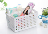 27.5x18x14cm White Multi Purpose Storage Box Bin Storage Basket Organizer