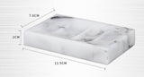 Home Hotel Bathroom Modren Soap Dishes Holder Sink Rectangle [Marble Pattern]