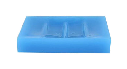 Home Hotel Bathroom Modren Soap Dishes Holder Sink Rectangle [Blue]