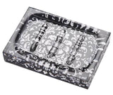 Home Hotel Bathroom Creative Soap Dishes Holder Sink Rectangle [Black]