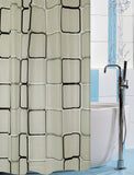 Bathroom Shower Curtains Thick Waterproof Curtains Window Treatments(Grid)