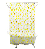 Bathroom Shower Curtains Thick Waterproof Curtains Window Treatments(Cute Duck)