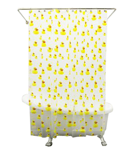 Bathroom Shower Curtains Thick Waterproof Curtains Window Treatments(Cute Duck)