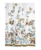 Bathroom Shower Curtains Thick Waterproof Curtains Window Treatments(Flower)