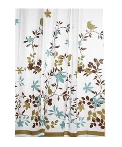 Bathroom Shower Curtains Thick Waterproof Curtains Window Treatments(Flower)