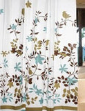 Bathroom Shower Curtains Thick Waterproof Curtains Window Treatments(Flower)