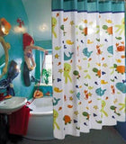 Bathroom Shower Curtains Thick Waterproof Curtains Blinds (Ocean World)