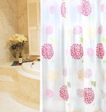 Modern Bathroom Shower Curtains Thick Waterproof Curtains Blinds(Flower)