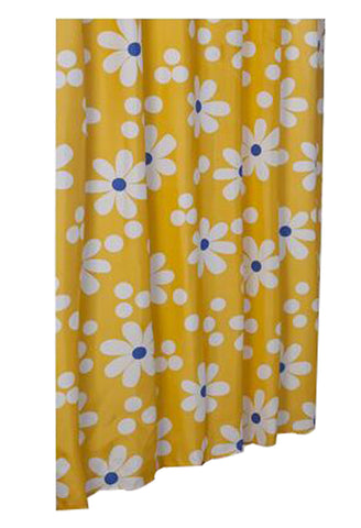 Modern Bathroom Shower Curtains Thick Waterproof Curtains Blinds(Yellow)