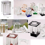 Decorative Bathroom Glass Swab Container Case