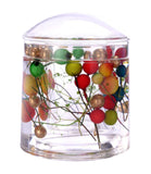 Decorative Bathroom Canister Jar Cotton Ball Dispenser
