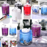 Decorative Bathroom Canister Jar Cotton Ball Dispenser