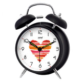 Modern Alarm Clock Decorative Clocks Mechanical Bedside Clock Love Black