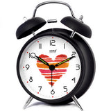 Modern Alarm Clock Decorative Clocks Mechanical Bedside Clock Love Black