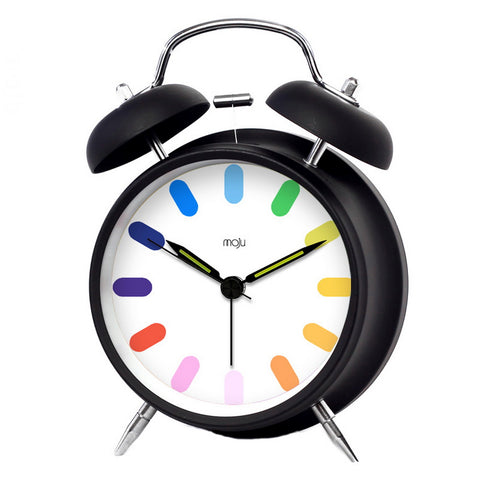Modern Alarm Clock Colorful Decorative Clocks Mechanical Bedside Clock Black