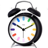 Modern Alarm Clock Colorful Decorative Clocks Mechanical Bedside Clock Black