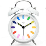 Modern Alarm Clock Colorful Decorative Clocks Mechanical Bedside Clock White