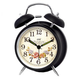 Alarm Clock Rural Style Decorative Clocks Mechanical Bedside Clock Black