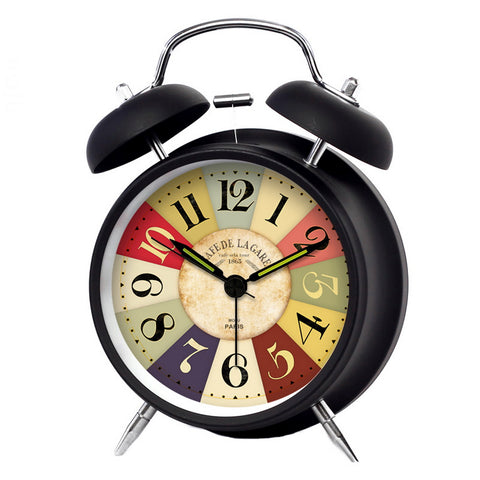 Classical Alarm Clock Creative Decorative Clocks Mechanical Bedside Clock Black