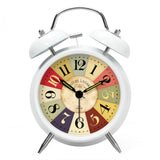 Classical Alarm Clock Creative Decorative Clocks Mechanical Bedside Clock White