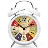 Classical Alarm Clock Creative Decorative Clocks Mechanical Bedside Clock White