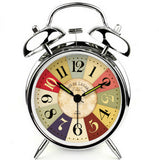 Classical Alarm Clock Creative Decorative Clocks Mechanical Bedside Clock Silver