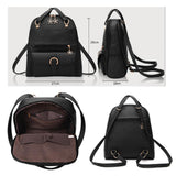 Elegant Backpack Shoulder Bag School Fashion Backpack For Ladies, Navy
