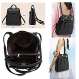 Fashion Backpack Shoulder Bag School Backpack For Ladies, Black