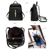 Women's Leisure Backpack Shoulder Bag School Backpack, Black