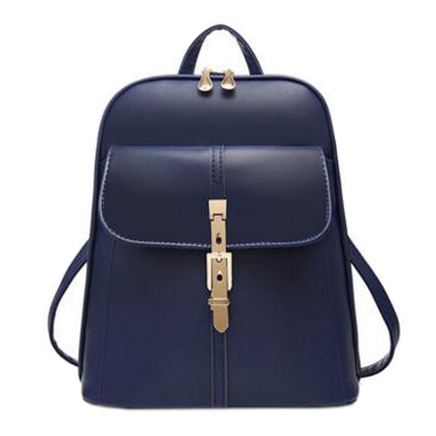 Women's Leisure Backpack Shoulder Bag School Backpack, Navy