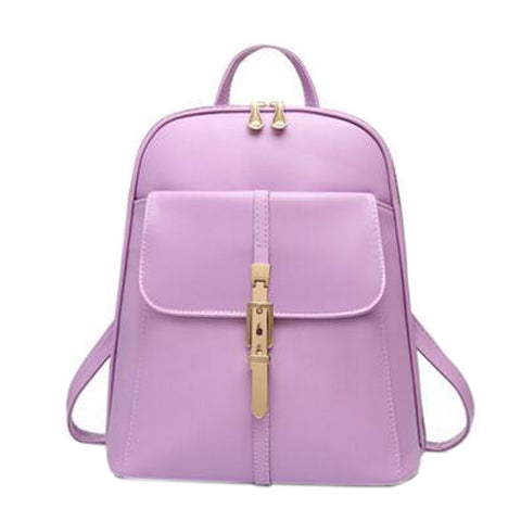 Women's Leisure Backpack Shoulder Bag School Backpack, Light Purple
