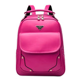 Girls Fashionable Backpack Elegant Shoulder Bag School Backpack, Rose Red